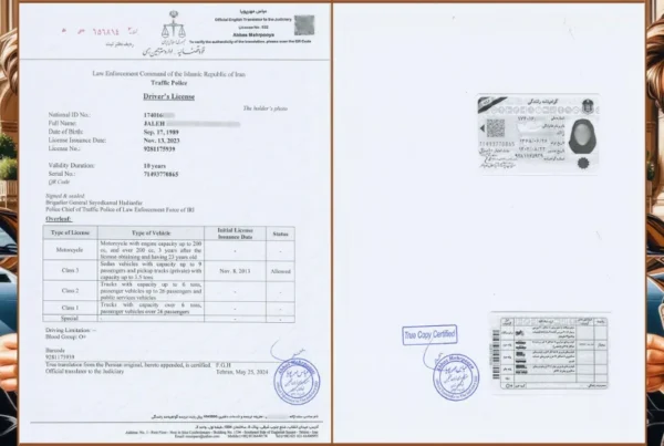 ترجمه رسمی گواهینامه رانندگی + نکات، زمان و هزینه