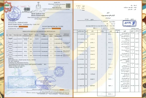 ترجمه رسمی پرینت بانکی +نکات، زمان و هزینه