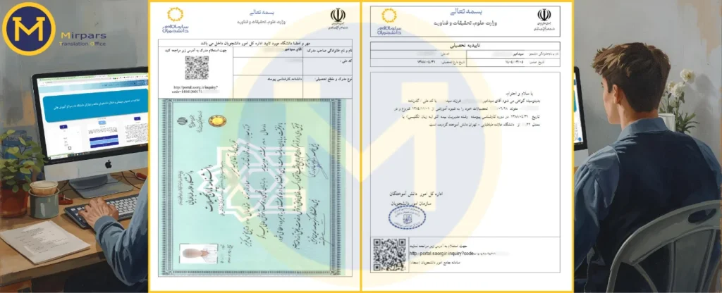 تأییدیه سامانه سجاد برای ترجمه مدارک