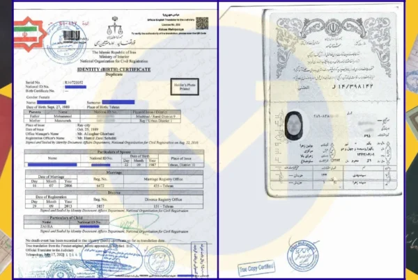 ترجمه رسمی شناسنامه + نکات، زمان و هزینه