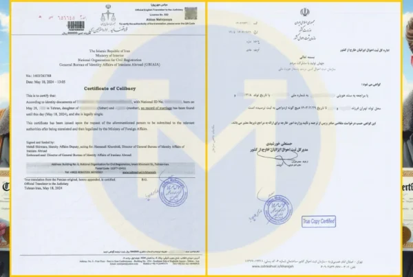 ترجمه گواهی تجرد + نکات، زمان و هزینه