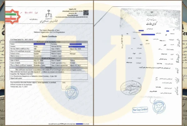 ترجمه گواهی فوت + نکات، زمان و هزینه