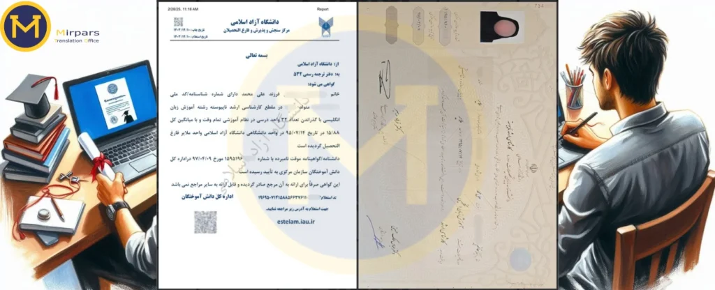 نحوه دریافت تاییدیه تحصیلی مدارک دانشگاه آزاد