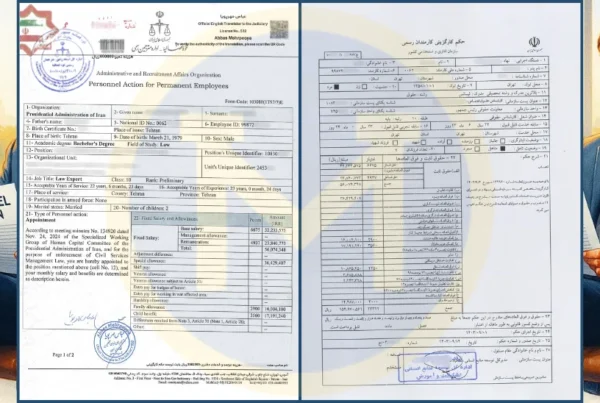 ترجمه حکم کارگزینی