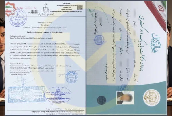 ترجمه پروانه وکالت