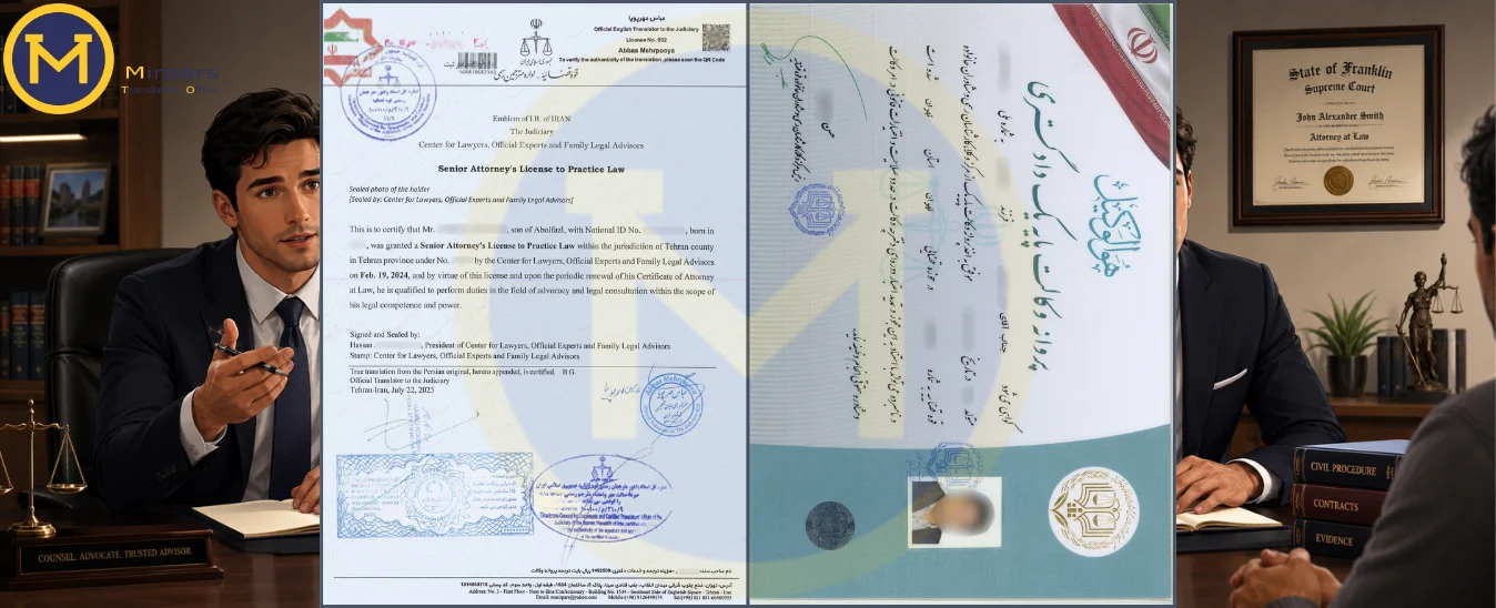 ترجمه رسمی پروانه وکالت؛ شرایط، هزینه و مدت زمان انجام